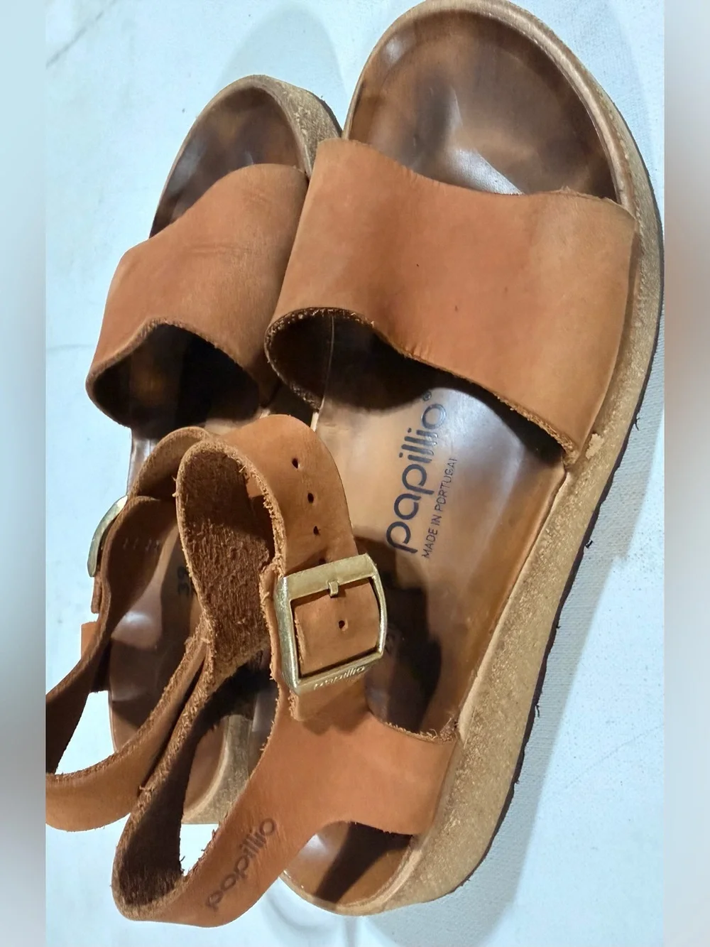 Papillio Leather Insole with Blue Logo